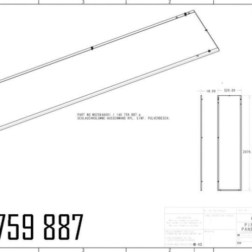 140759887 - HOSE COLUMN EXTERNAL PANEL SK700 MONOCHROME POWDER COATED.